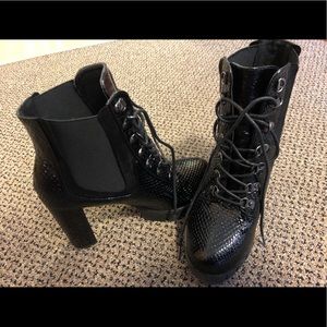 Selling high heel combat boots